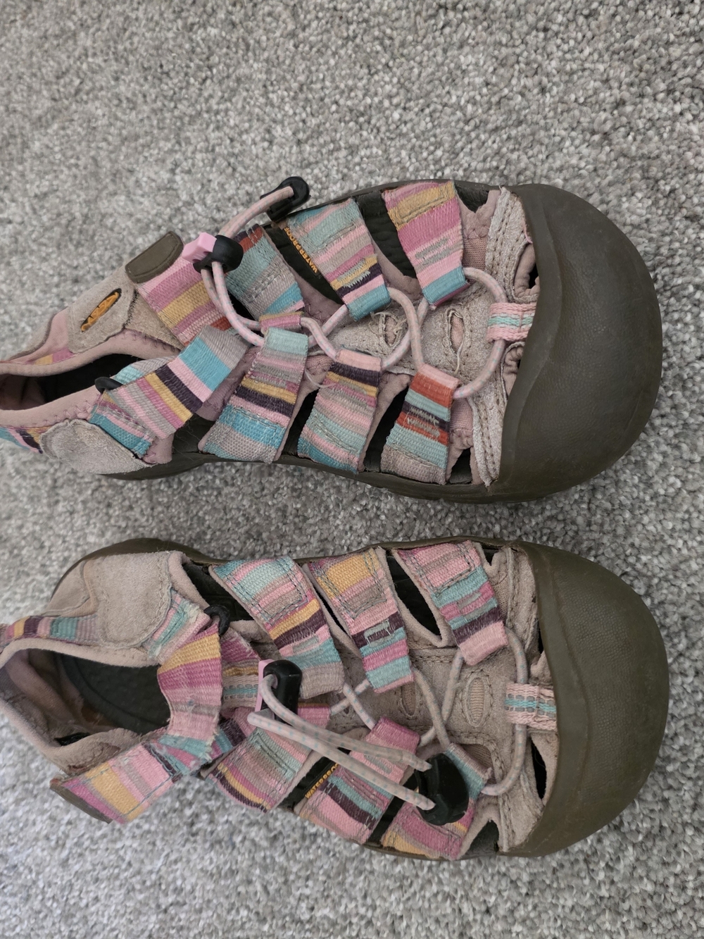 Keen Kids Multicolor Striped Pink Green Blue Closed-Toe Sandals